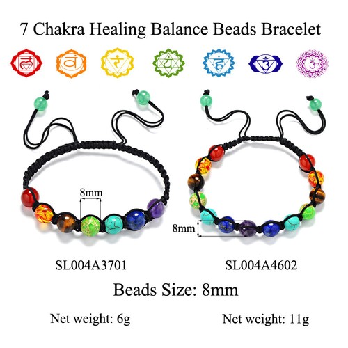 7 Chakra Healing Balance Beads Bracelet Yoga Life Energy Bracelet Lovers Jewelry