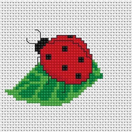 S Ladybird My First Embroidery Counted Cross Stitch kit by Luca