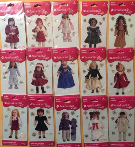 15 AMERICAN GIRL CRAFTS BUBBLE STICKERS ASSORTED DOLLS BRAND NEW AT LOW PRICE!