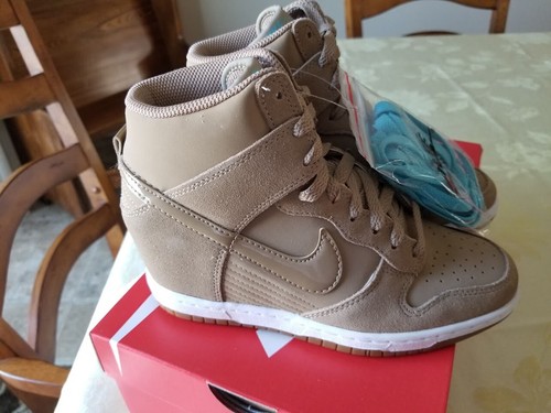Nike Dunk Sky Hi Wedge brown Desert Camo women shoes sneakers 644877-200