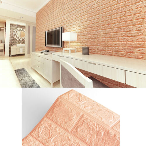 10 Tlg 3D Tapete Wandpaneele Selbstklebend Ziegel Wasserfest Wandaufkleber Dekor