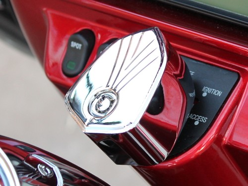 2006-2013 Chrome Ignition Switch Cover Harley Touring Street Glide FAN DESIGN