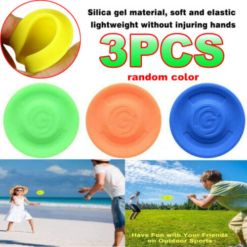 3//5x Pocket Flexible Catching Flying Disc Soft Mini Frisbees Sports Finger Spin
