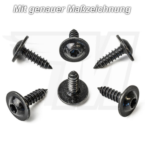 30x Universal Metall Torx Bund Schraube T25 M5 Screw in Schwarz90775001 