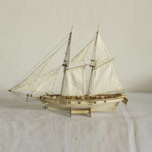 1:100 Scale Wooden Sailboat Ship Kits Home Model Toy Gift Handmade 