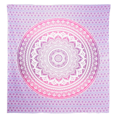 Pink Ombre Mandala Tapestry Wall Art Hanging Hippie Tapestries Dorm Home Decor