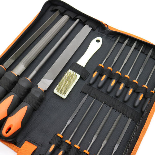 File Set 19 Pcs Hand Metal File Drop Forged Alloy Steel File Set with Carry Case