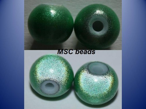 GLASS 3D MIRACLE illusion Beads Yellow Lemon Amber Green Mixed 6mm 8mm 10mm