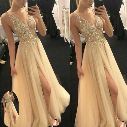 Formal Bridesmaid Women Dresses Long Wedding Party Ball Prom Gown Cocktail Dress
