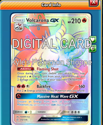 Shuckle GX RR RAINBOW RARE Pokemon TCG Online PTCGO DIGITAL CARD 215//214