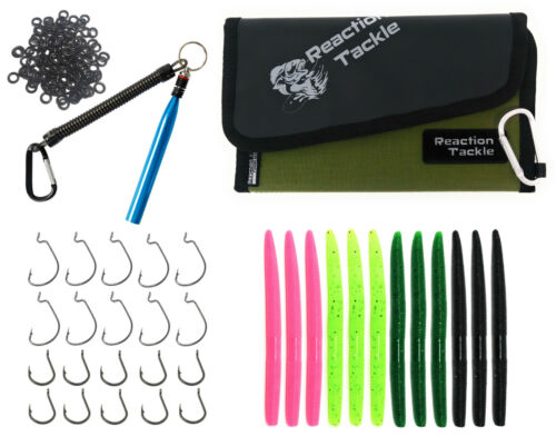 Reaction Tackle Wacky Worm Tool Wacky O-Rings Wacky Rigging Plastic Senko Style