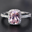 3 Ct Cushion Cut Pink Sapphire Halo Ring Women Wedding Anniversary Size 5 6 7 8