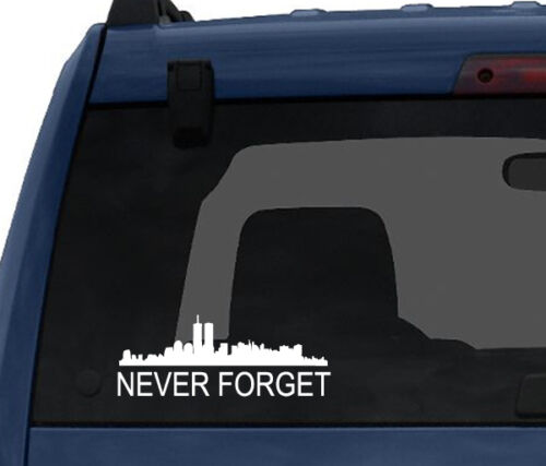 9/11 NYC SKYLINE NEVER FORGET MACBOOK CAR TABLET ART VINYL DECAL 