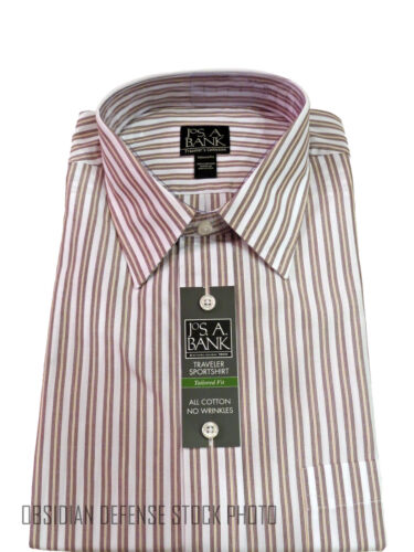 Jos. A. Bank Traveler Sportshirt, Tailored Fit, Two-ply fine 100% Cotton,