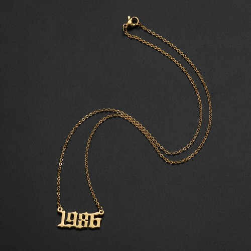 Women Girls 1980 To 2019 Special Birth Date Year Number Pendant Necklace Jewelry