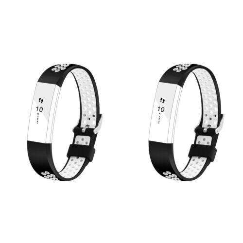 2-Pack de remplacement sport Silicone Bracelet Bracelet pour FitBit Alta//Alta fréquence cardiaque