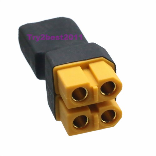 No Wires XT60 XT-60 Parallel Battery Connector 1 XT-60 Male to 2 XT-60 Female