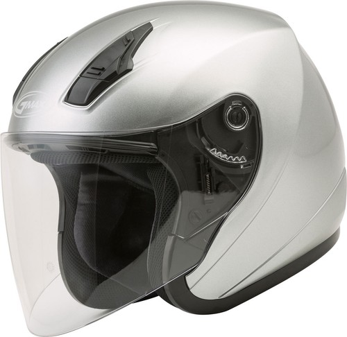 Dark Silver Choose Size GMAX OF-17 Open-Face Motorcycle Helmet