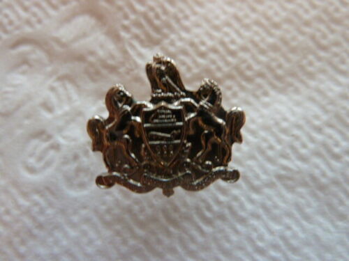 Details about  &nbsp;NEW Pennsylvania Coat of Arms Uniform Tie Tac Silver Finish