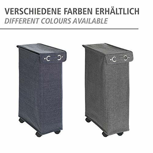 stabiler Wäschekorb ... WENKO Wäschesammler Corno mit Deckel Prime Grau Meliert