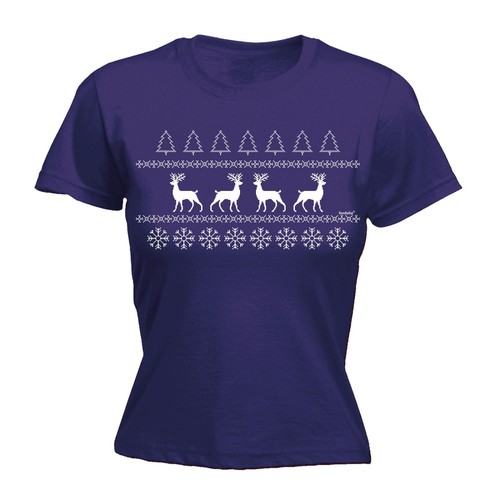 Pull Renne T-Shirt Femme Noël Noël Haut Drôle Cadeau Anniversaire Cadeau
