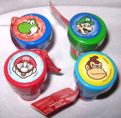 OFFICIAL MARIO BROTHERS MARIO,YOSHI,LUIGI,AND DONKEY KONG INK STAMPERS-NEW! 