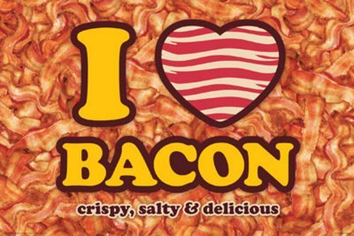 HUMOR POSTER Bacon I Heart Bacon 