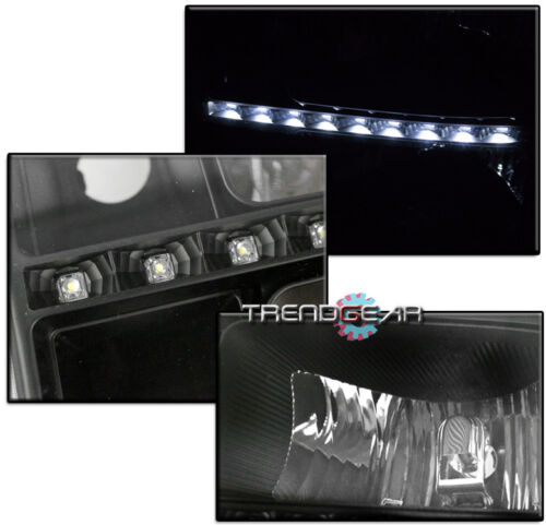 Details about  / FOR 2007-2013 GMC SIERRA DENALI BLACK LED HEADLIGHTS W//BLUE DRL LED SIGNAL+HID