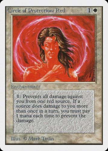 Red Unlimited PLD White Common MAGIC MTG CARD ABUGames Circle of Protection 