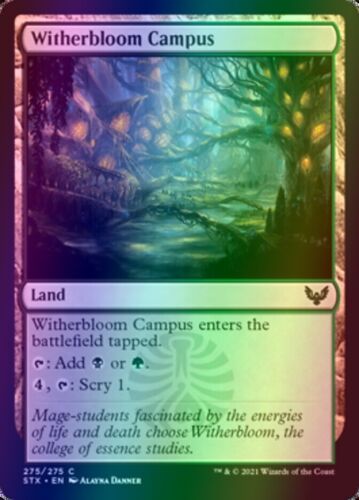 MTG FOIL Witherbloom Campus English, Strixhaven, Near Mint 