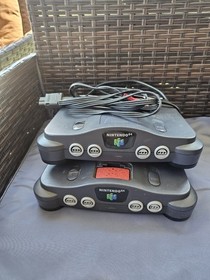 Nintendo 64 Console Lot Of 2 In Untested Condition Parts Or Repair They Turn On
