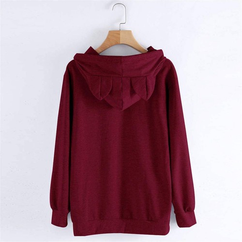 US Women Cat Ear Girls Hoodie Sweatshirt Hooded Coat Pullover Tops Blouse Jumper