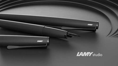 LAMY Studio Lx Fountain Pen in All Black L66ALBKF NEW in box Fine Point
