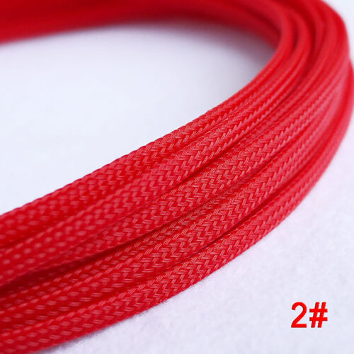 10mm PET Expanding Braided Sleeving Wire Cable Harness Sheathing Various Colors