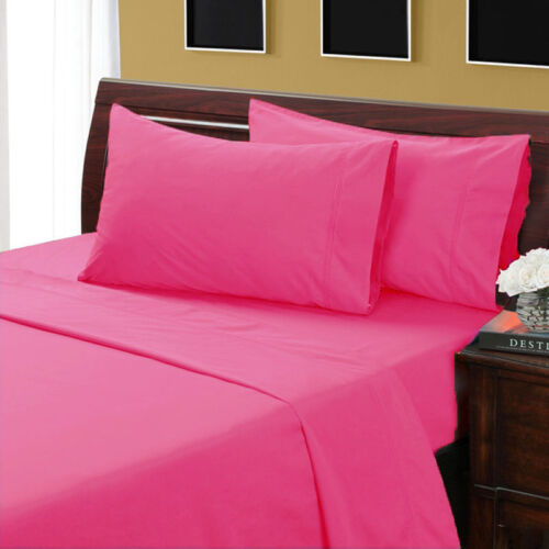 1200 Thread Count Egyptian Cotton 4 PC Sheet Set US-Size All Solid/Stripe Colors 