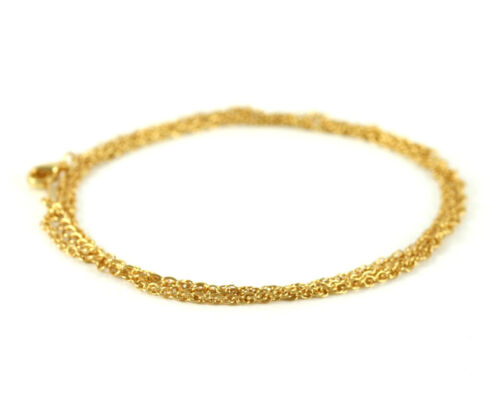 Unisex collares colgantes de joyas Set regalo dorado dorado Ø 2mm