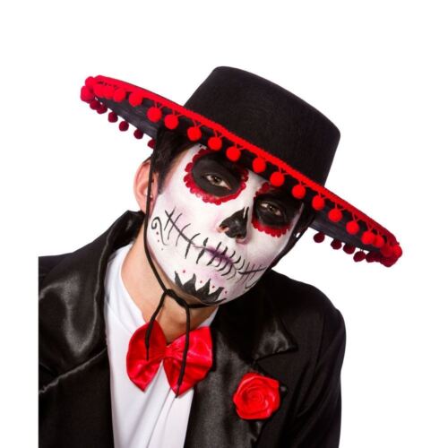 Day Of The Dead Mariachi Band Hat Fancy Dress Spanish Halloween Adult
