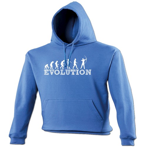 Evolution Archer HOODIE hood birthday archery bow arrow target funny gift