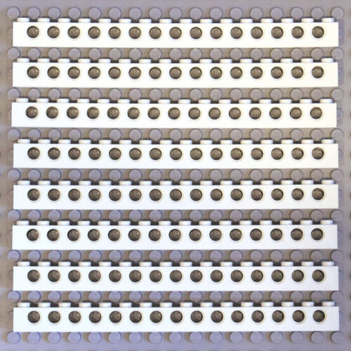 LEGO 8x Genuine technic blanc 1x16 Clous droite faisceau Brique 3703 4508661 NEUF 