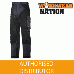 Work Trousers 6305 Snickers Hardwearing RuffWork Denim