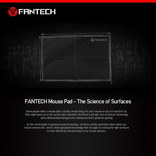 MP35 Fantech Black /& Red Computer Gaming Mouse Pad Mat Control Edition Fast ship