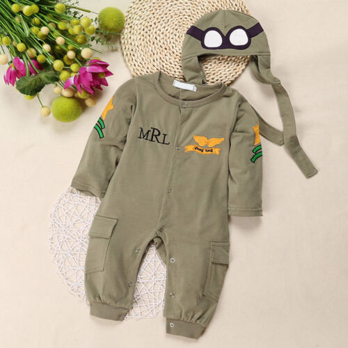 Baby Boy Toddler Airplane Romper Fancy Dress with Hat Goggles Costume Jumpsuits