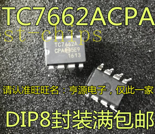 5PCS  TC7662 TC7662ACPA Charge Pump DC-to-DC Converter DIP8    #K1995 