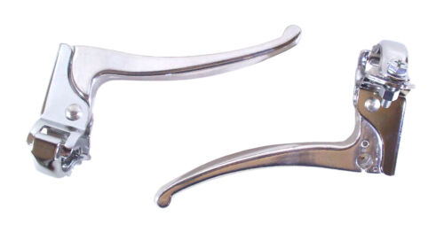 FIXIE BRAKE LEVERS BIKE CYCLE VINTAGE BRAKES PAIR SILVER LEVER SET LEFT RIGHT