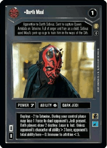 REFLECTIONS III star wars ccg swccg zz Darth Maul AI FOIL Near Mint//Mint