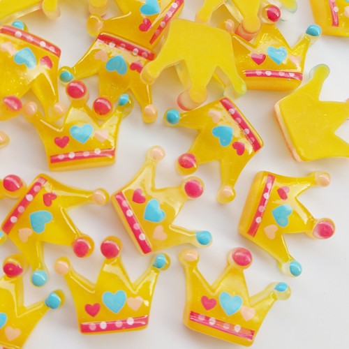 Upick New 20pcs Crown Resin Flatback Flat Back Craft Embellishment