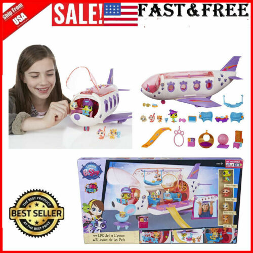Littlest Pet Shop Pet Jet Playing Pink Air Plane Toy Kids Accessories Children