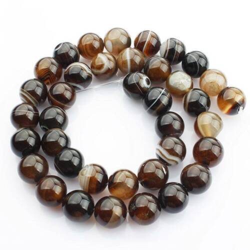 15" Strand Natural Brown Lace Agate Stone Gemstone Beads 4mm 6mm 8mm 10mm 12mm 