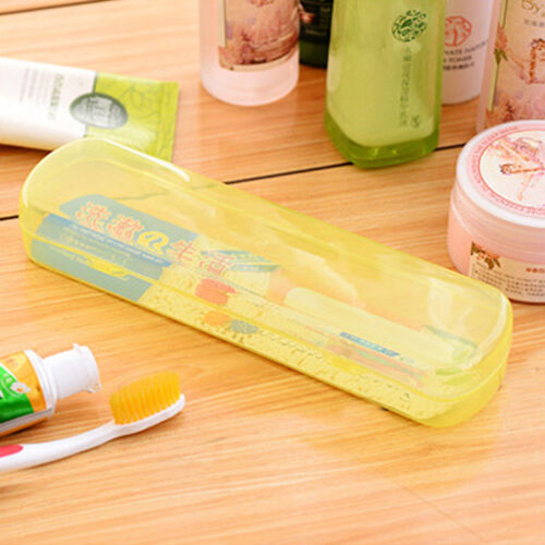 Portable Toothbrush Case For Travel Plastic Toothpaste Storage Box Organizer 