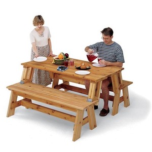 Picnic Table Bench Combo Plan Media Woodworking Plans Outdoor Plans 